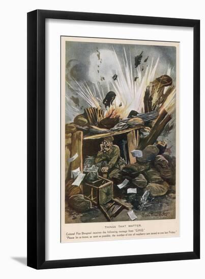 Things That Matter, by Bruce Bairnsfather-null-Framed Art Print