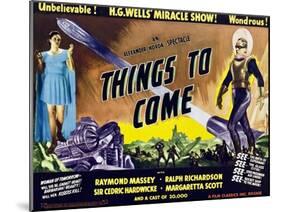 Things to Come, From Left: Margaretta Scott, Raymond Massey, 1936-null-Mounted Art Print