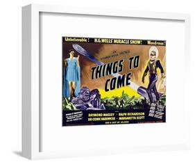 Things to Come, From Left: Margaretta Scott, Raymond Massey, 1936-null-Framed Art Print