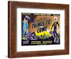 Things to Come, From Left: Margaretta Scott, Raymond Massey, 1936-null-Framed Art Print