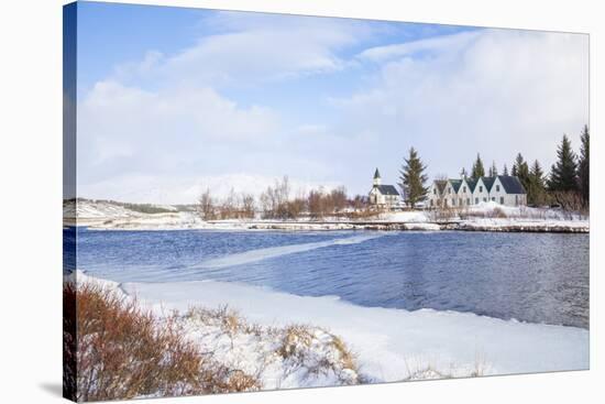 Thingvallabaer and Church by the River Oxara, Thingvellir National Park, Iceland-Neale Clark-Stretched Canvas