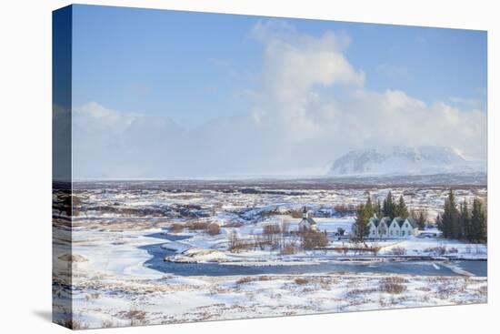 Thingvallabaer and River Oxara, Thingvellir National Park, UNESCO World Heritage Site, Iceland-Neale Clark-Stretched Canvas