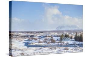 Thingvallabaer and River Oxara, Thingvellir National Park, UNESCO World Heritage Site, Iceland-Neale Clark-Stretched Canvas