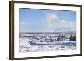 Thingvallabaer and River Oxara, Thingvellir National Park, UNESCO World Heritage Site, Iceland-Neale Clark-Framed Photographic Print