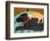 Think A Happy Thought Black-Stephen Huneck-Framed Giclee Print