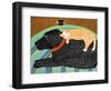 Think A Happy Thought Black-Stephen Huneck-Framed Giclee Print