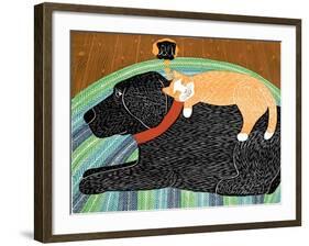 Think A Happy Thought Black-Stephen Huneck-Framed Giclee Print