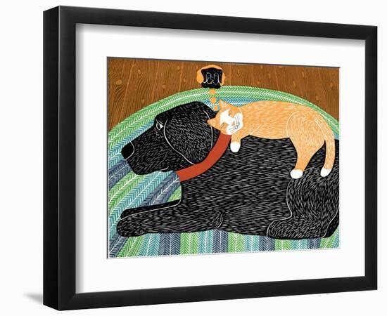 Think A Happy Thought Black-Stephen Huneck-Framed Premium Giclee Print