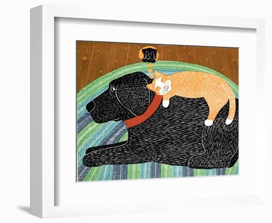 Think A Happy Thought Black-Stephen Huneck-Framed Premium Giclee Print