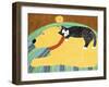 Think A Happy Thought Yellow Black Cat-Stephen Huneck-Framed Giclee Print