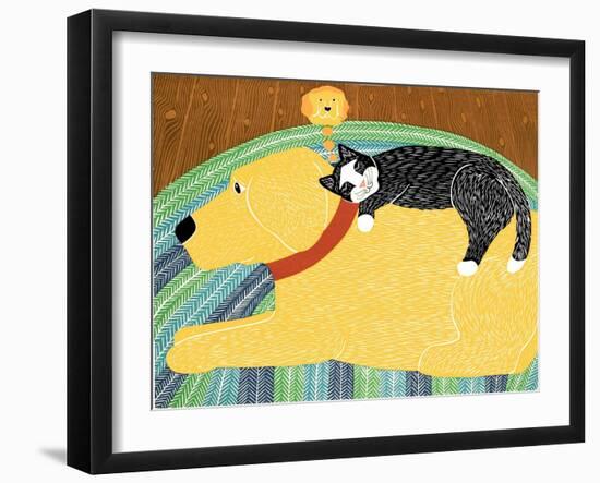 Think A Happy Thought Yellow Black Cat-Stephen Huneck-Framed Giclee Print