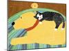 Think A Happy Thought Yellow Black Cat-Stephen Huneck-Mounted Giclee Print