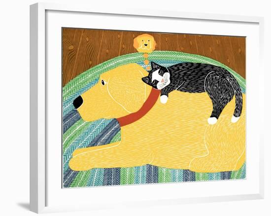 Think A Happy Thought Yellow Black Cat-Stephen Huneck-Framed Giclee Print