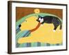 Think A Happy Thought Yellow Black Cat-Stephen Huneck-Framed Giclee Print