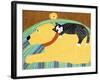 Think A Happy Thought Yellow Black Cat-Stephen Huneck-Framed Giclee Print