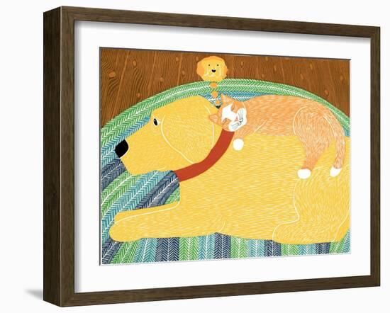 Think A Happy Thought Yellow-Stephen Huneck-Framed Giclee Print