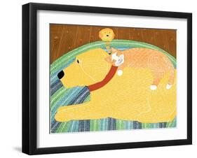 Think A Happy Thought Yellow-Stephen Huneck-Framed Giclee Print