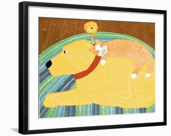 Think A Happy Thought Yellow-Stephen Huneck-Framed Giclee Print