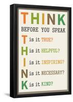 Think Before You Speak-null-Framed Poster