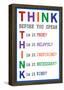 Think Before You Speak-null-Framed Poster