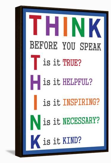 Think before You Speak-null-Framed Stretched Canvas