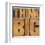 Think Big Motivational Phrase - Isolated Text Abstract - Letterpress Wood Type Printing Blocks-PixelsAway-Framed Art Print