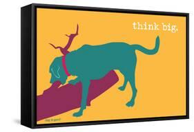 Think Big - Rainbow Version-Dog is Good-Framed Stretched Canvas