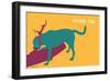 Think Big - Rainbow Version-Dog is Good-Framed Art Print