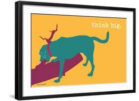 Think Big - Rainbow Version-Dog is Good-Framed Art Print