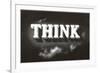 Think, Black and White-null-Framed Art Print