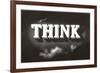 Think, Black and White-null-Framed Art Print