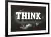 Think, Black and White-null-Framed Art Print