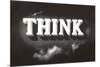 Think, Black and White-null-Mounted Art Print