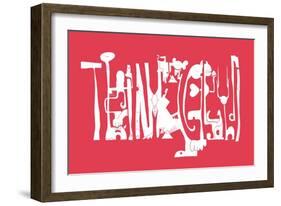 Think Ghandi by Annimo-null-Framed Art Print