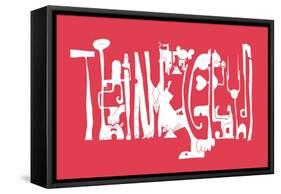 Think Ghandi by Annimo-null-Framed Stretched Canvas