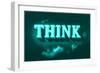 Think, Green-null-Framed Art Print