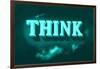 Think, Green-null-Framed Art Print