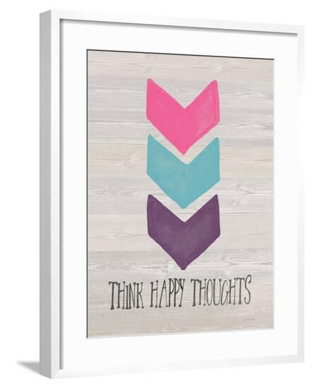 Think Happy Thoughts-Jo Moulton-Framed Art Print