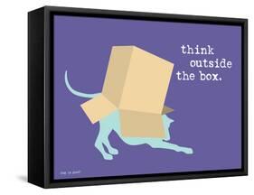 Think Outside Box-Dog is Good-Framed Stretched Canvas