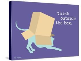 Think Outside Box-Dog is Good-Stretched Canvas