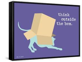 Think Outside Box-Dog is Good-Framed Stretched Canvas