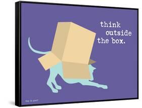 Think Outside Box-Dog is Good-Framed Stretched Canvas