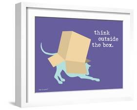 Think Outside Box-Dog is Good-Framed Art Print