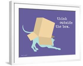 Think Outside Box-Dog is Good-Framed Art Print