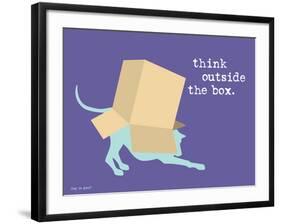 Think Outside Box-Dog is Good-Framed Art Print