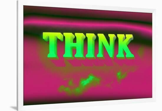 Think, Pink and Green-null-Framed Art Print