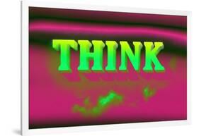 Think, Pink and Green-null-Framed Art Print