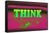 Think, Pink and Green-null-Framed Stretched Canvas