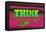 Think, Pink and Green-null-Framed Stretched Canvas