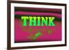 Think, Pink and Green-null-Framed Premium Giclee Print